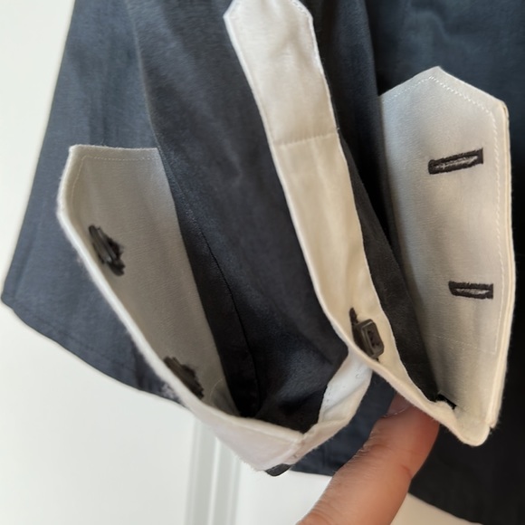 Hard water button up, collared shirt. crystal angel wings on back. - Picture 3 of 6